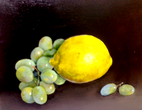 Lemon with Grapes
