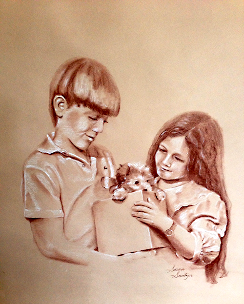 Children with Puppy